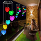 Heart Shape Solar LED Wind Bell