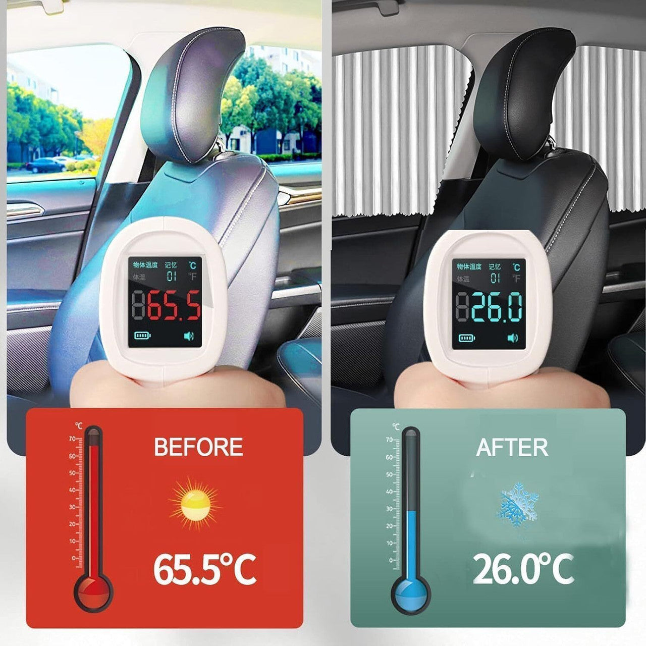 Car UV Protection Automatic Magnetic Extension Rail Sun Shade Slider Car Curtain | Magnetic Car Curtain Slat Folding Window Sunshade Visor Car Side Window Windshield Sun Protection Slider UV Rays Reflector