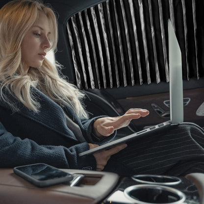 Car UV Protection Automatic Magnetic Extension Rail Sun Shade Slider Car Curtain | Magnetic Car Curtain Slat Folding Window Sunshade Visor Car Side Window Windshield Sun Protection Slider UV Rays Reflector