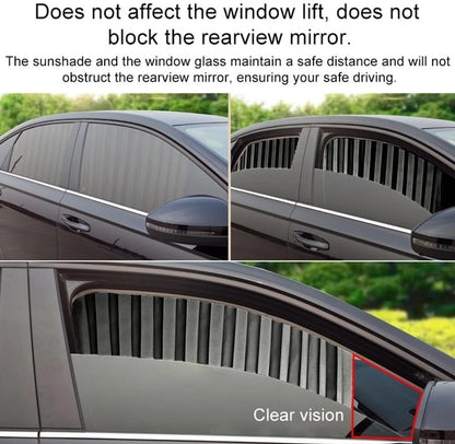 Car UV Protection Automatic Magnetic Extension Rail Sun Shade Slider Car Curtain | Magnetic Car Curtain Slat Folding Window Sunshade Visor Car Side Window Windshield Sun Protection Slider UV Rays Reflector