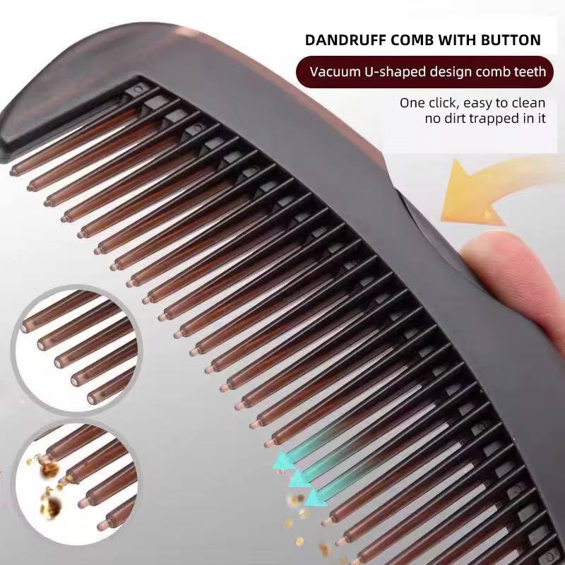 Pack Of 2 Dandruff Removal Comb | Nits Removal Comb | Lice comb | Dandruff Comb Energy Massager Comb | Hair Dressing Comb | Kangi For Hair Growth | Anti-Dandruff Massage Comb | Dandruff Painless Comb | Pack of 2