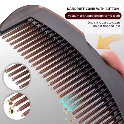 Pack Of 2 Dandruff Removal Comb | Nits Removal Comb | Lice comb | Dandruff Comb Energy Massager Comb | Hair Dressing Comb | Kangi For Hair Growth | Anti-Dandruff Massage Comb | Dandruff Painless Comb | Pack of 2