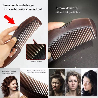 Pack Of 2 Dandruff Removal Comb | Nits Removal Comb | Lice comb | Dandruff Comb Energy Massager Comb | Hair Dressing Comb | Kangi For Hair Growth | Anti-Dandruff Massage Comb | Dandruff Painless Comb | Pack of 2