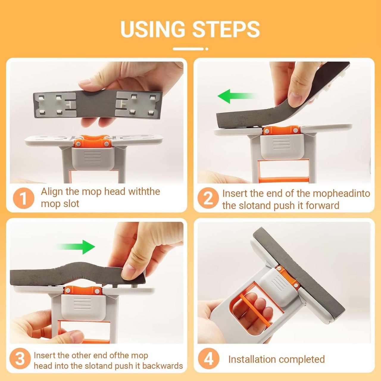 Small Foldable Desktop Mop | Self-Squeeze Sponge Cleaning Tool | Wet & Dry Portable Mop for Small Spaces, Kitchen, Bathroom, Glass & Countertops