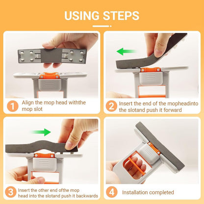 Small Foldable Desktop Mop | Self-Squeeze Sponge Cleaning Tool | Wet & Dry Portable Mop for Small Spaces, Kitchen, Bathroom, Glass & Countertops